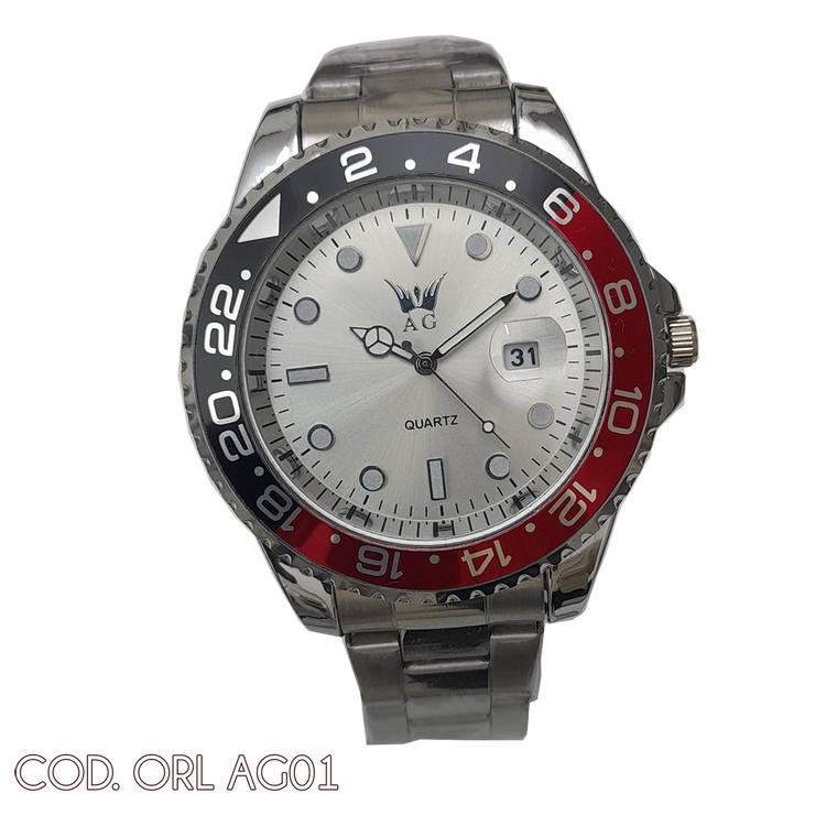 AG cod. ORL AG01 Silver bianco, nero rosso.